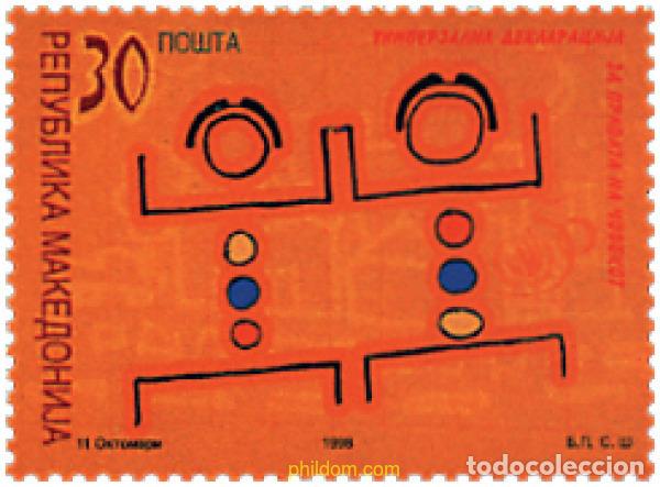 Sellos: 69985 MNH MACEDONIA 1998 50 ANIVERSARIO DE LOS DERECHOS HUMANOS