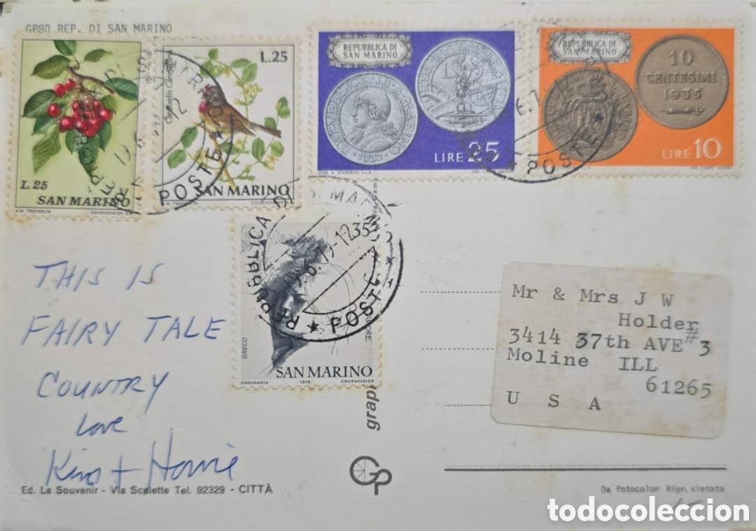 Francobolli: CA)San Marino1979.Main postmark date:16 September 1979) Flora, Fauna, Tales and Ancient Coins (Mixed