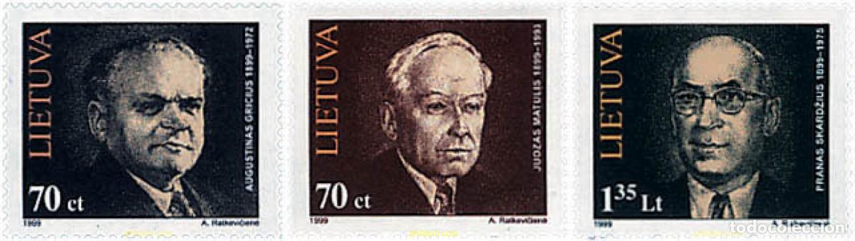 Francobolli: 65797 MNH LITUANIA 1999 PERSONALIDADES
