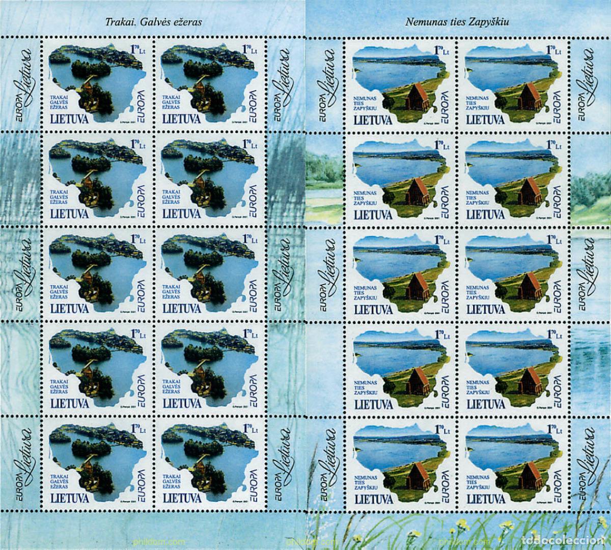Sellos: 8709 MNH LITUANIA 2001 EUROPA CEPT. CONSTRUCCION EUROPEA