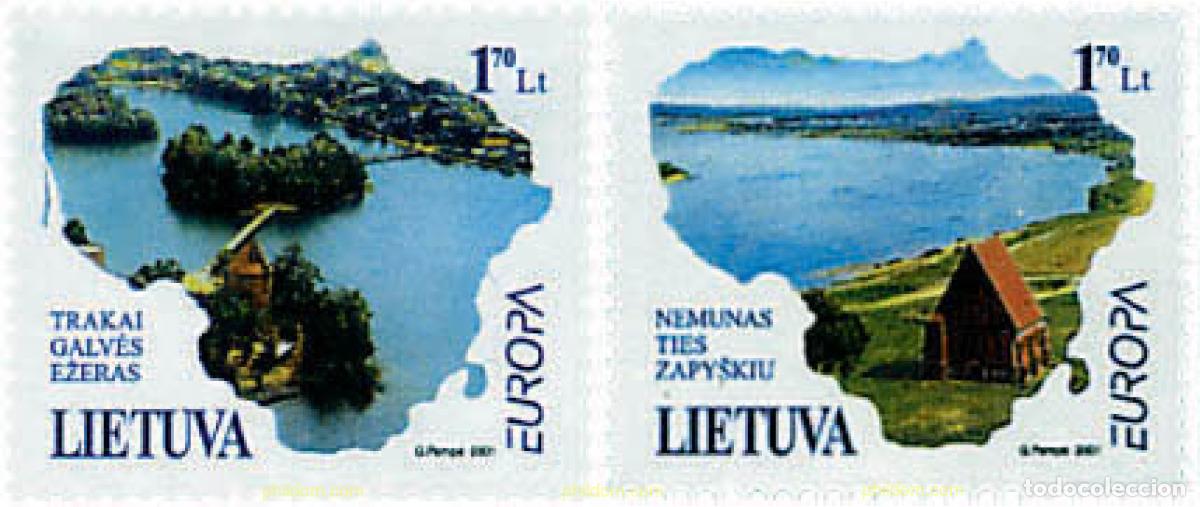 Sellos: 77098 MNH LITUANIA 2001 EUROPA CEPT. CONSTRUCCION EUROPEA