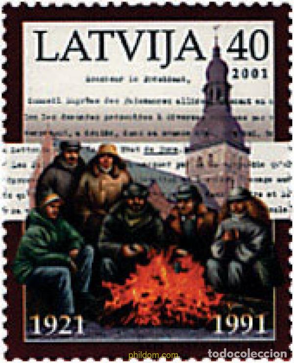 Sellos: 86583 MNH LETONIA 2001 10 ANIVERSARIO DE LA INDEPENDENCIA