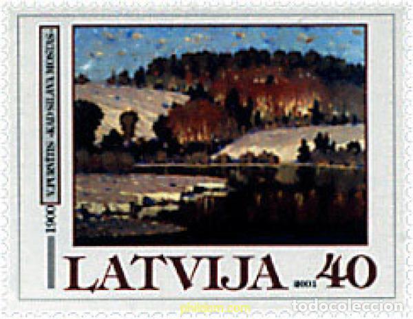 Sellos: 86584 MNH LETONIA 2001 ARTE. PINTURA DE VILHELMS PURVITIS