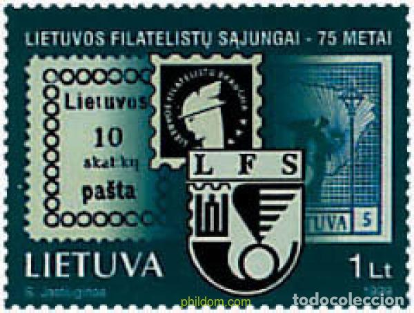 Francobolli: 67398 MNH LITUANIA 1999 75 ANIVERSARIO DE LA SOCIEDAD FILATELICA LITUANA
