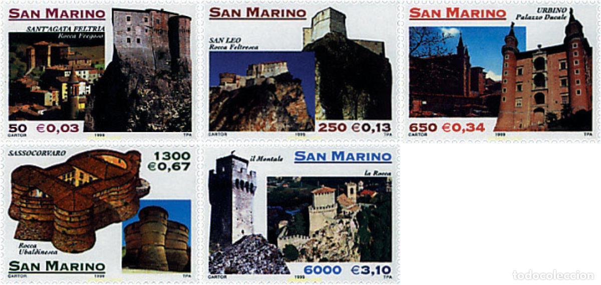 Francobolli: 67495 MNH SAN MARINO 1999 ARQUITECTURA DE LA REGION DE MONTEFELTRO
