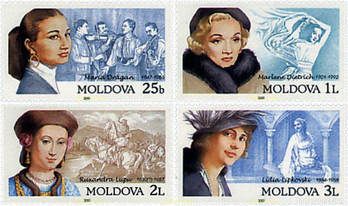 Sellos: 74205 MNH MOLDAVIA 2001 MUJERES CELEBRES