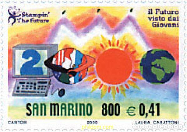 Sellos: 70006 MNH SAN MARINO 2000 CONCURSO INTERNACIONAL. EL FUTURO VISTO POR LOS NI&Ntilde;OS