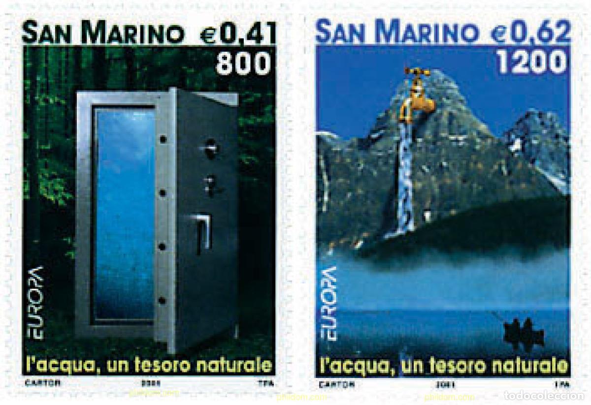 Sellos: 77104 MNH SAN MARINO 2001 EUROPA CEPT. EL AGUA, RIQUEZA NATURAL