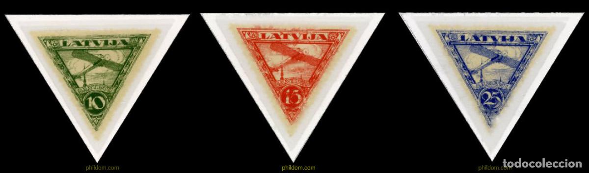 Timbres: 338012 HINGED LETONIA 1928 AVION SOBRE RIGA