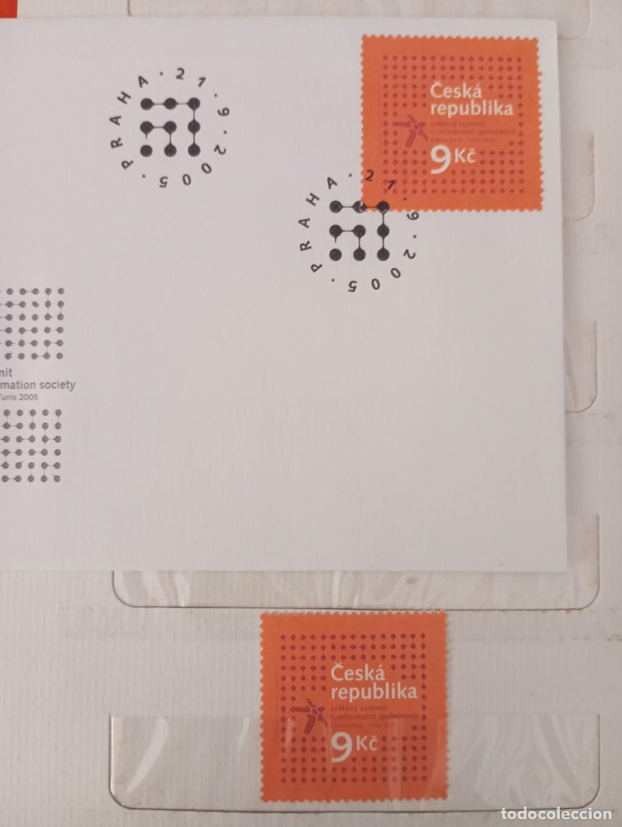 Selos: REP&Uacute;BLICA CHECA, 2005, ANIVERSARIO DE LA SOCIEDAD, SELLO, SPD Y CARPETA OFICIAL