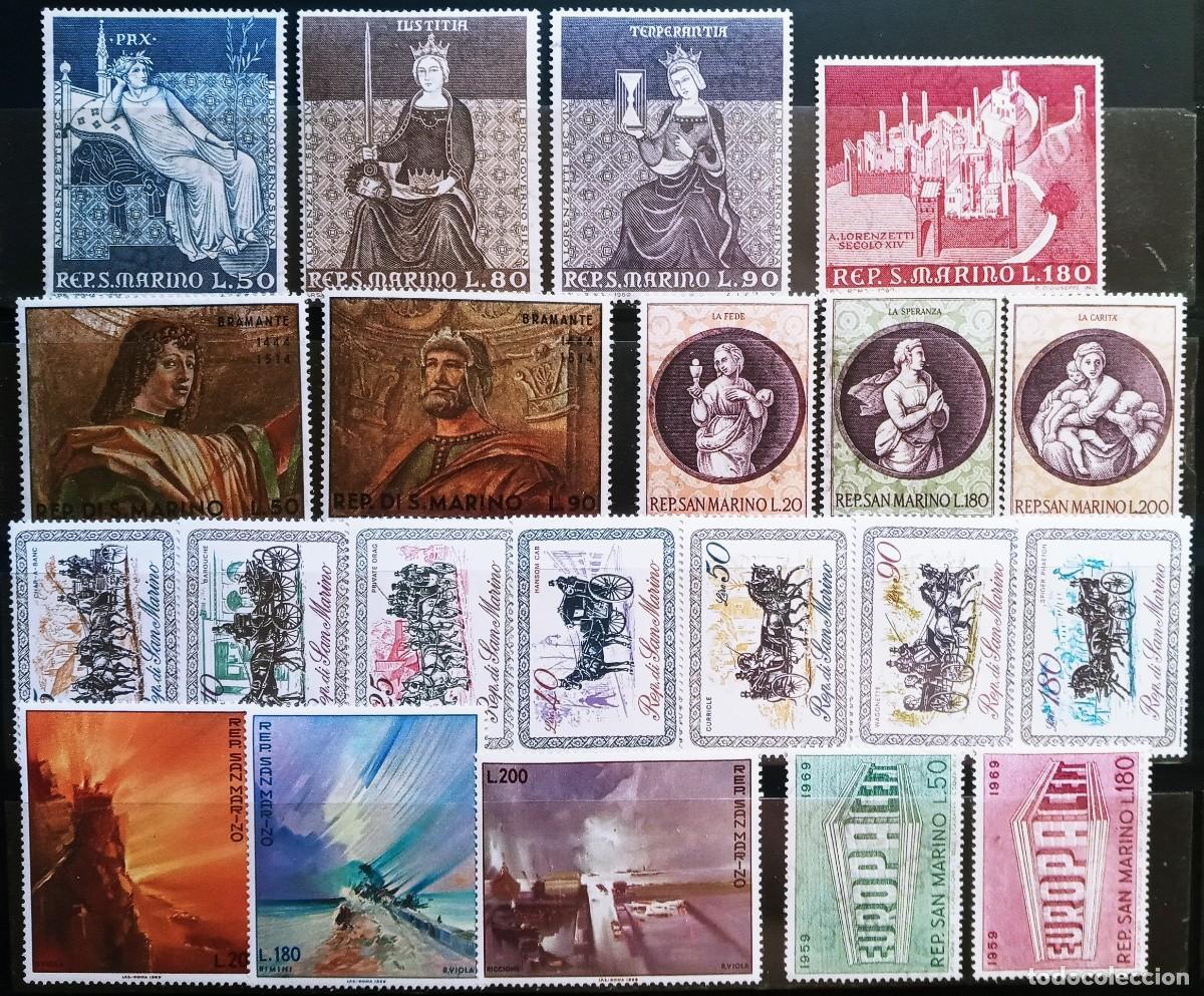 Francobolli: SAN MARINO - IVERT A&Ntilde;O 1969 COMPLETO NUEVO ** - LOS DE LA FOTO