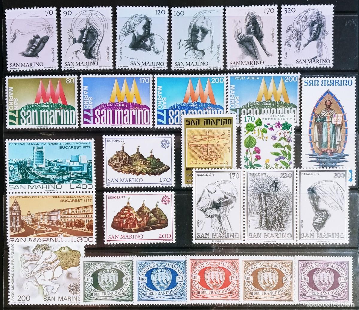 Francobolli: SAN MARINO - IVERT A&Ntilde;O 1977 COMPLETO NUEVO ** - LOS DE LA FOTO