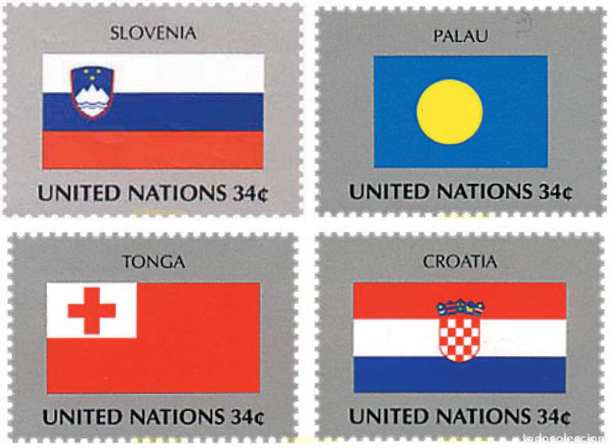 Sellos: 367314 MNH NACIONES UNIDAS. Nueva York 2001 BANDERAS DE LOS ESTADOS MIEMBRO DE LAS NACIONES UNIDAS