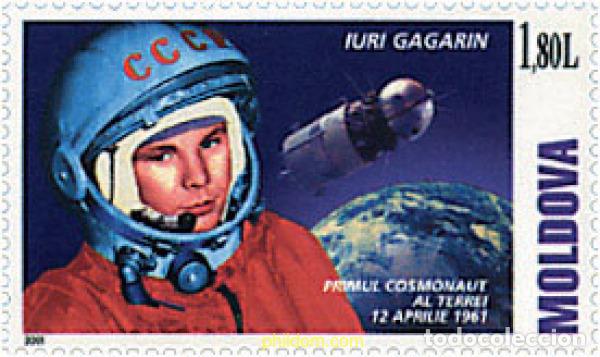 Sellos: 81364 MNH MOLDAVIA 2001 40 ANIVERSARIO DEL PRIMER COSMONAUTA
