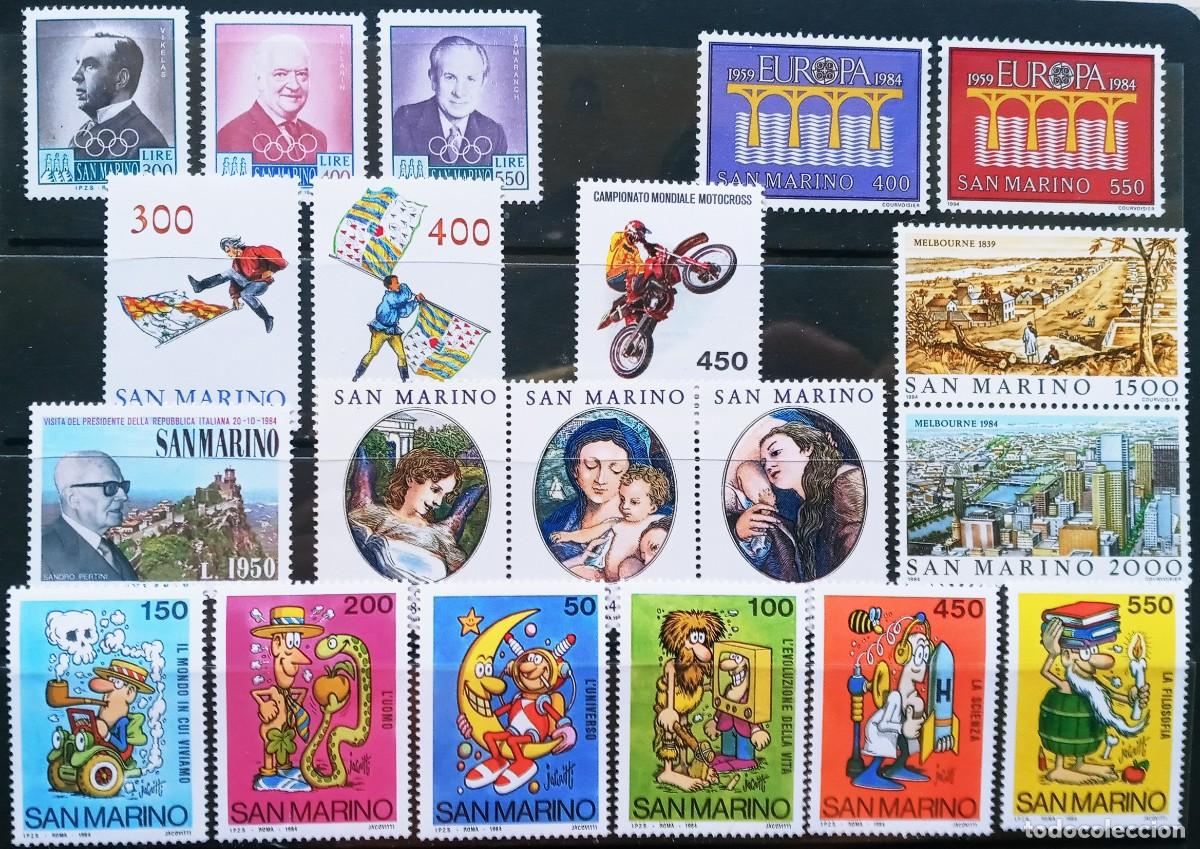 Sellos: SAN MARINO - IVERT A&Ntilde;O 1984 COMPLETO NUEVO ** - LOS DE LA FOTO