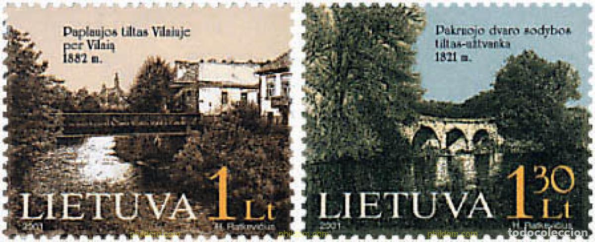 Sellos: 75237 MNH LITUANIA 2001 PUENTES