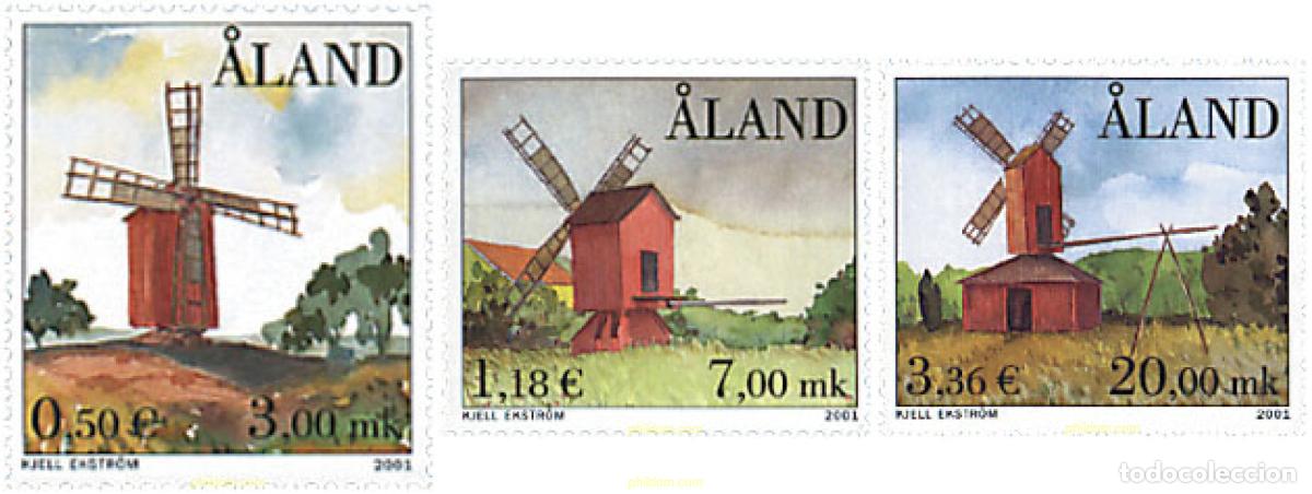 Sellos: 92714 MNH ALAND 2001 MOLINOS DE VIENTO
