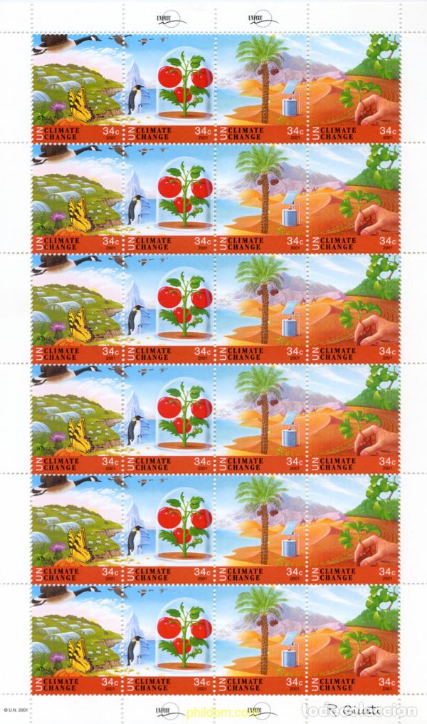 Sellos: 276088 MNH NACIONES UNIDAS. Nueva York 2001 CAMBIO CLIMATICO
