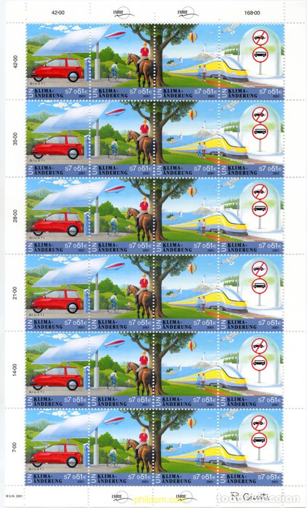 Sellos: 276090 MNH NACIONES UNIDAS. Viena 2001 CAMBIO CLIMATICO