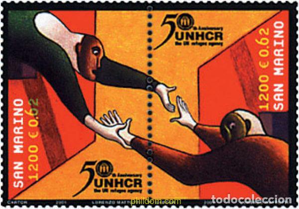 Sellos: 5391 MNH SAN MARINO 2001 50 ANIVERSARIO DEL ACNUR