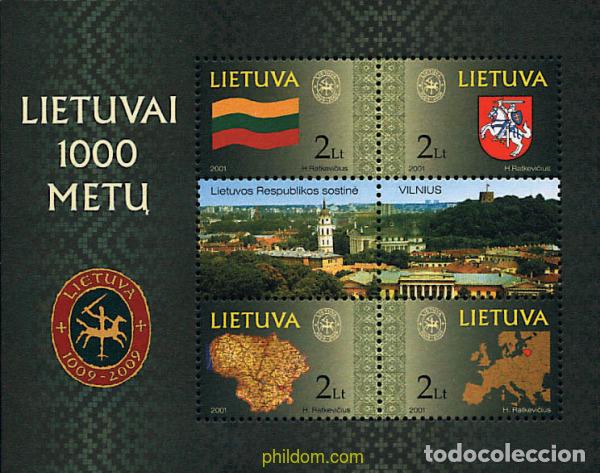 Sellos: 78239 MNH LITUANIA 2001 MILENARIO DE LITUANIA