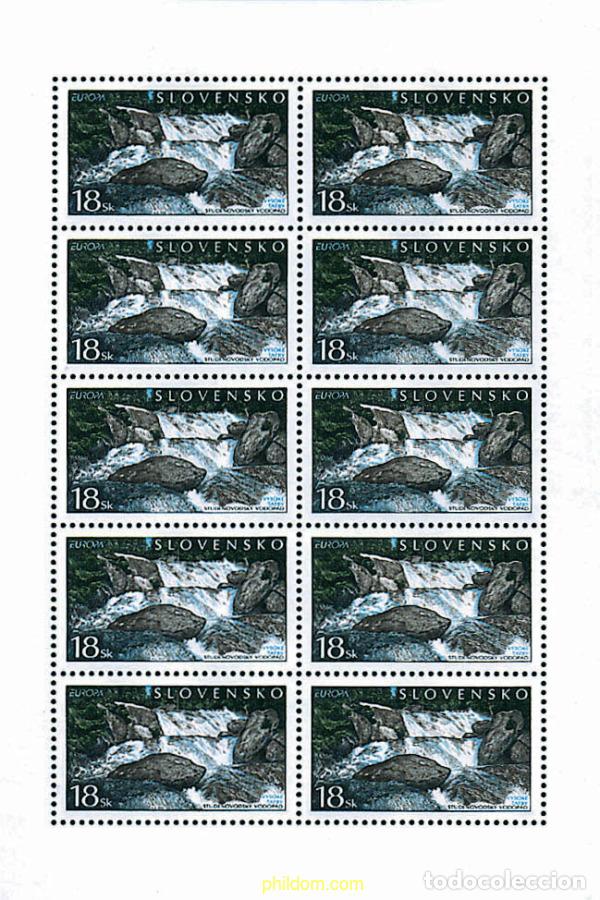 Sellos: 8698 MNH ESLOVAQUIA 2001 EUROPA CEPT. EL AGUA, RIQUEZA NATURAL
