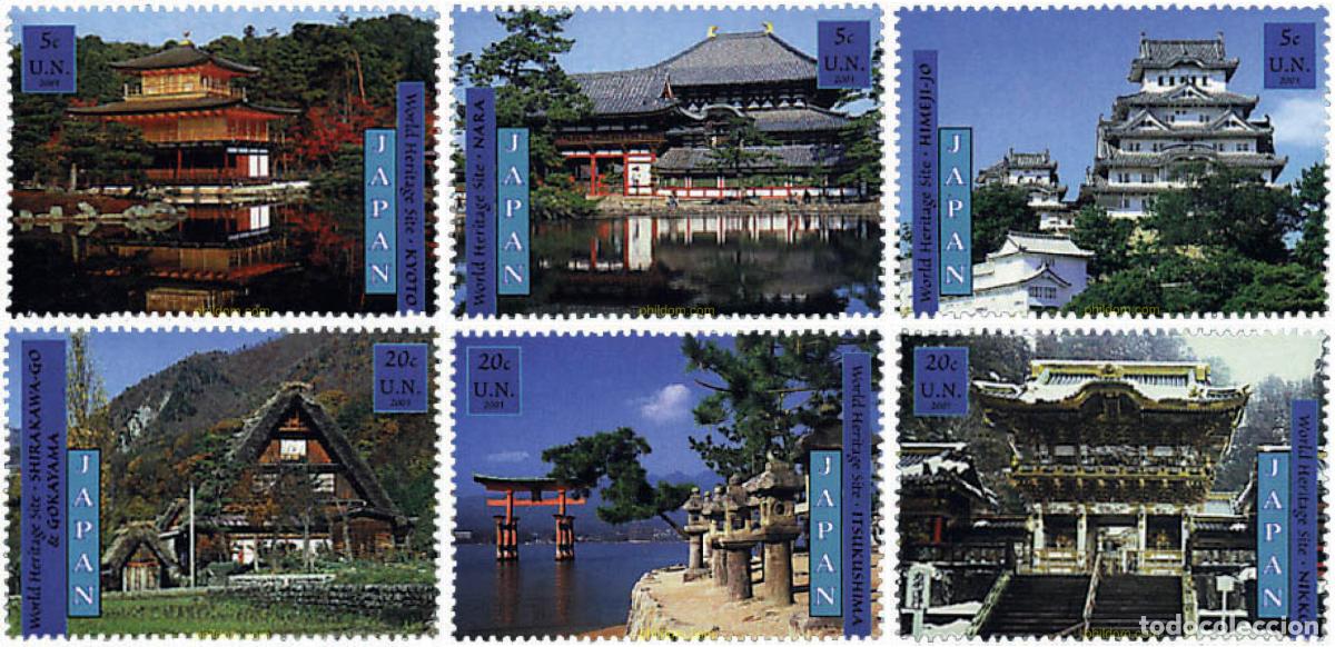 Sellos: 87468 MNH NACIONES UNIDAS. Nueva York 2001 JAPON PATRIMONIO MUNDIAL