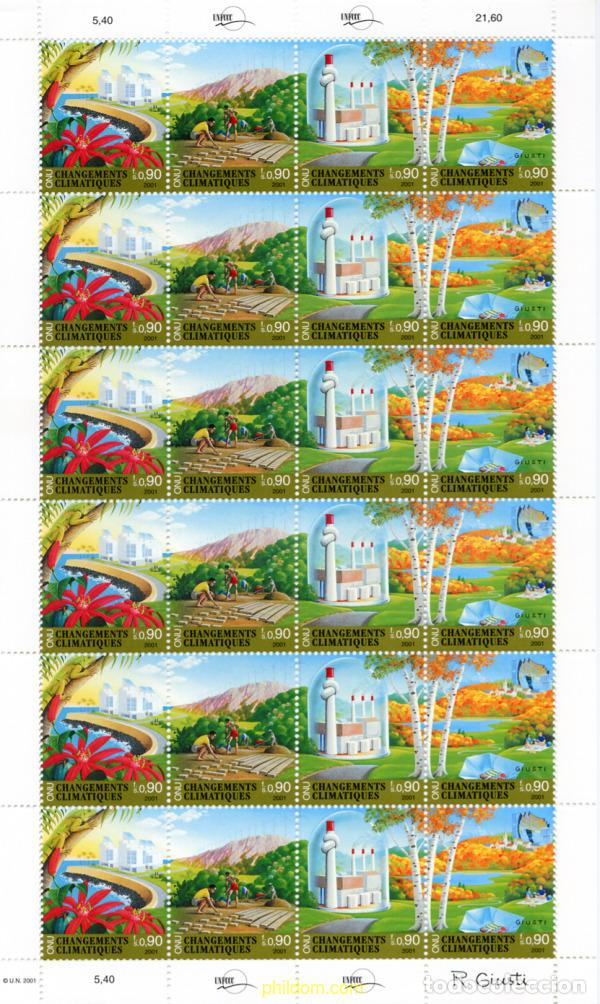 Sellos: 276089 MNH NACIONES UNIDAS. Ginebra 2001 CAMBIO CLIMATICO