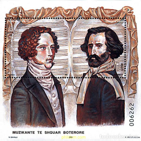 Francobolli: 78825 MNH ALBANIA 2001 COMPOSITORES ITALIANOS