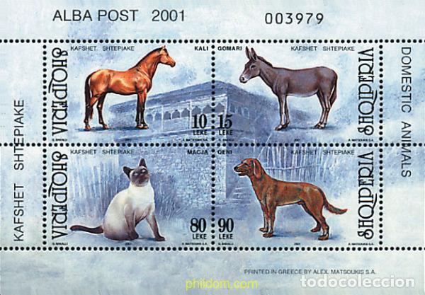 Francobolli: 286381 MNH ALBANIA 2001 ANIMALES DOMESTICOS