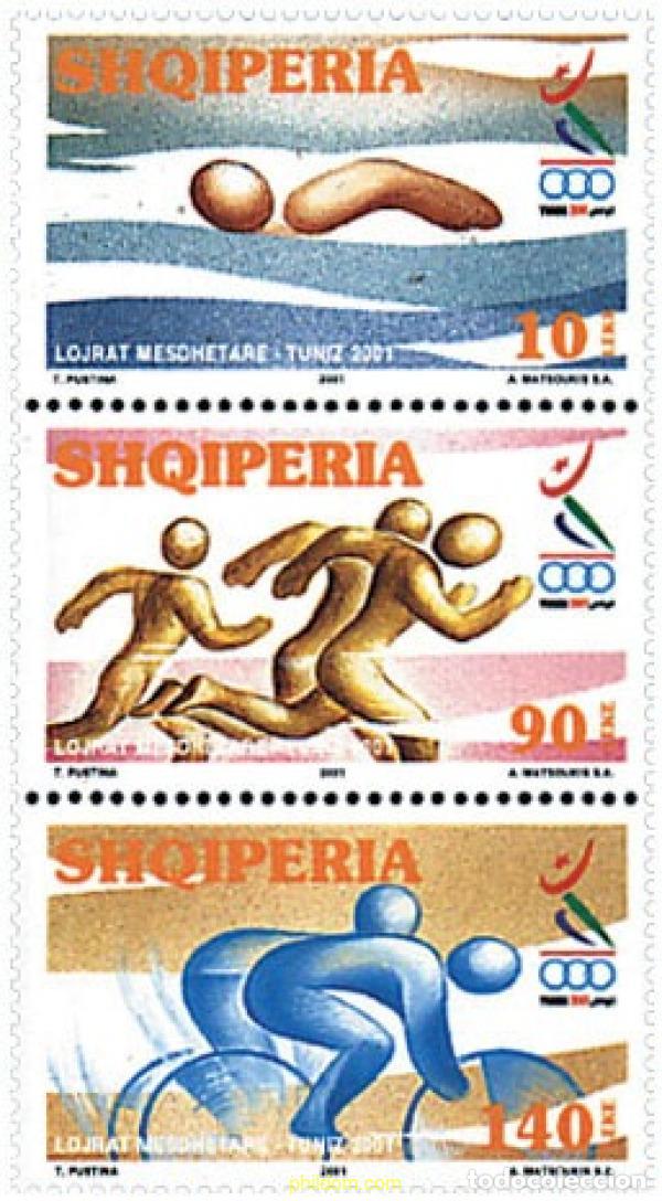Francobolli: 5558 MNH ALBANIA 2001 LOS JUEGOS MEDITERRANEOS 2001