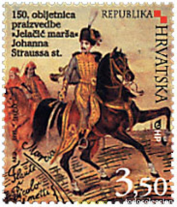 Francobolli: 77531 MNH CROACIA 1999 150 ANIVERSARIO DE LA MARCHA DE JELACIC DE JOHANN STRAUSS