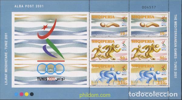 Francobolli: 282166 MNH ALBANIA 2001 LOS JUEGOS MEDITERRANEOS 2001