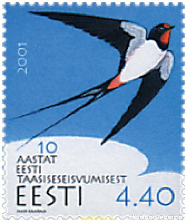 Sellos: 81192 MNH ESTONIA 2001 10 ANIVERSARIO DE LA INDEPENDENCIA