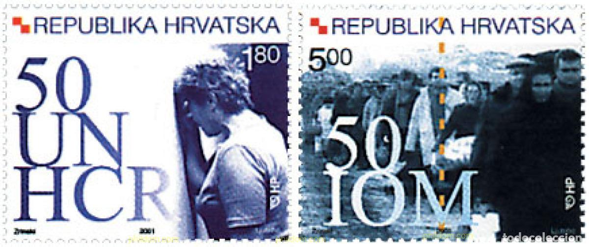 Sellos: 81156 MNH CROACIA 2001 50 ANIVERSARIO DE LA ACNUR