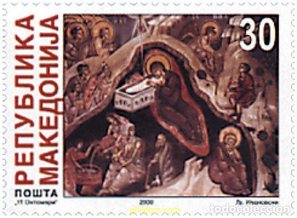 Sellos: 81322 MNH MACEDONIA 2000 NAVIDAD