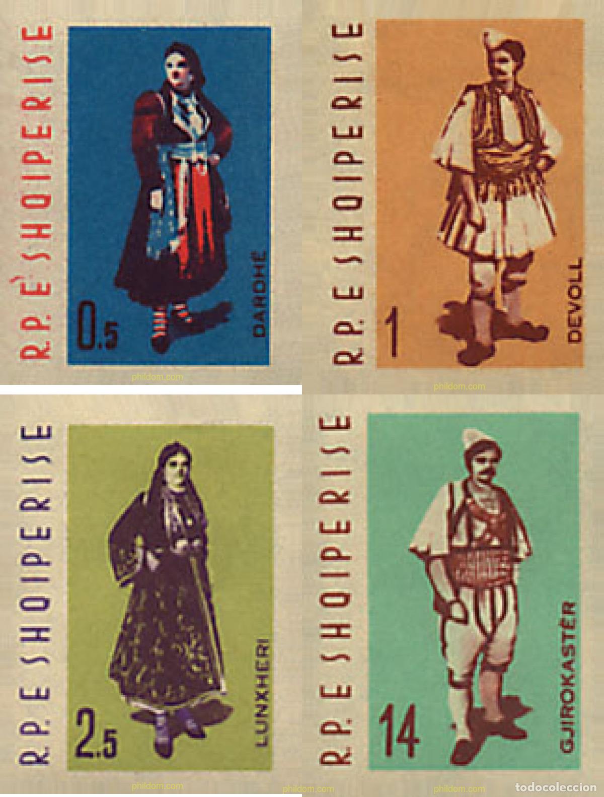 Sellos: 13211 MNH ALBANIA 1962 TRAJES REGIONALES