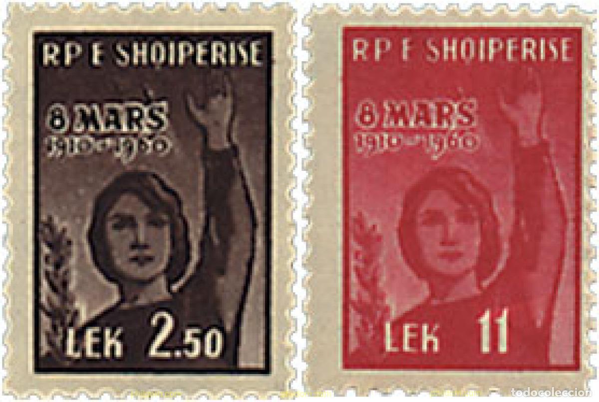 Sellos: 111624 MNH ALBANIA 1960 50 ANIVERSARIO DEL DIA INTERNACIONAL DE LA MUJER