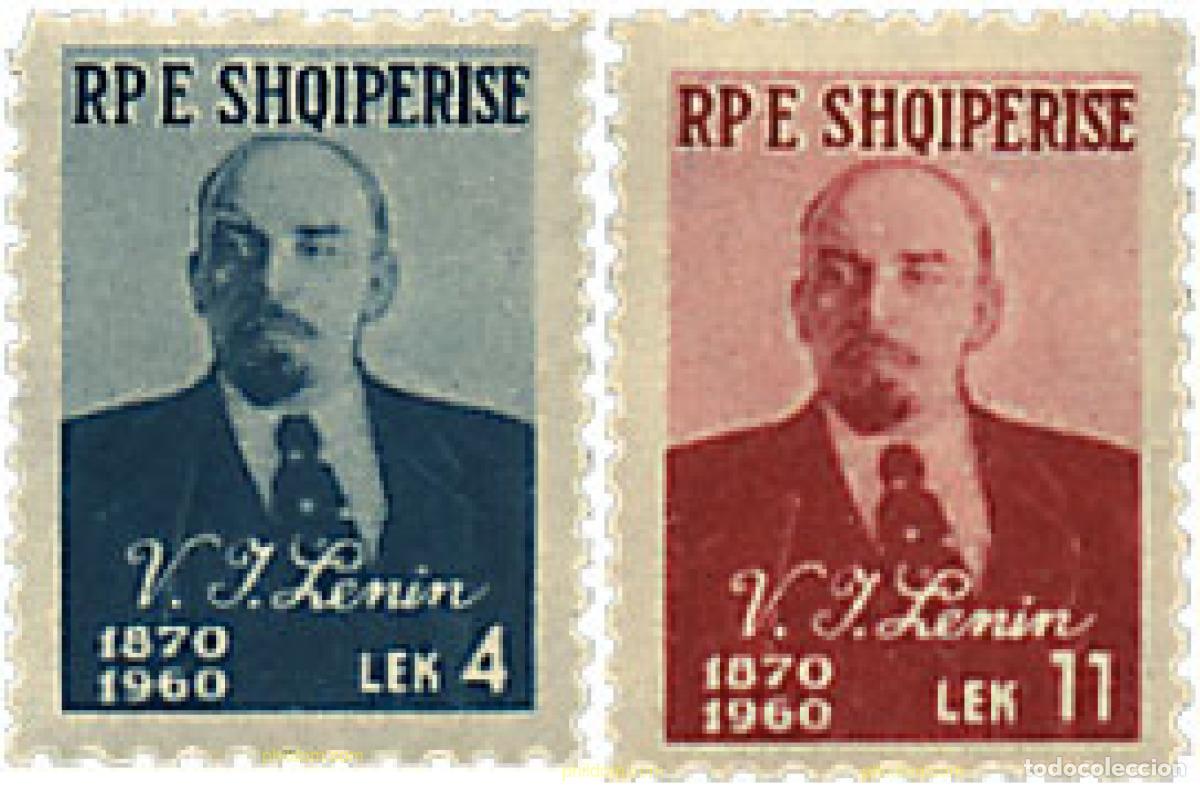 Sellos: 111628 MNH ALBANIA 1960 90 ANIVERSARIO DEL NACIMIENTO DE LENIN