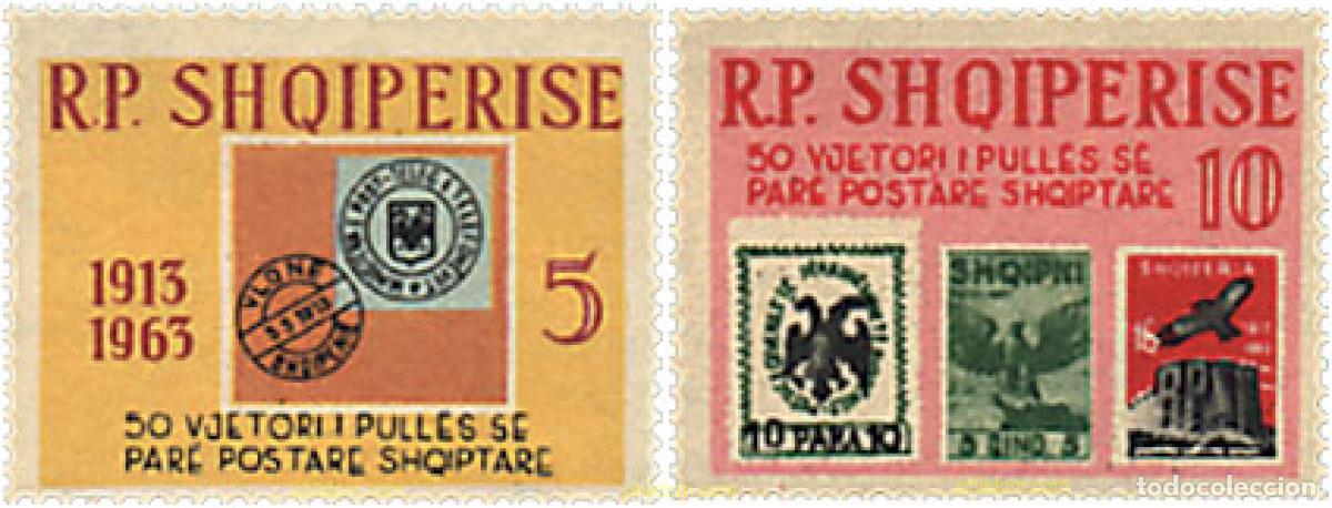 Briefmarken: 111680 MNH ALBANIA 1963 50 ANIVERSARIO DEL PRIMER SELLO DE ALBANIA