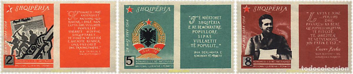 Sellos: 111698 MNH ALBANIA 1964 20 ANIVERSARIO DEL CONGRESO DE PERMET