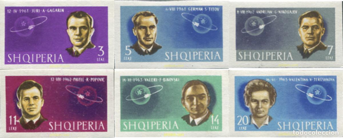 Sellos: 13212 MNH ALBANIA 1963 COSMONAUTAS SOVIETICOS