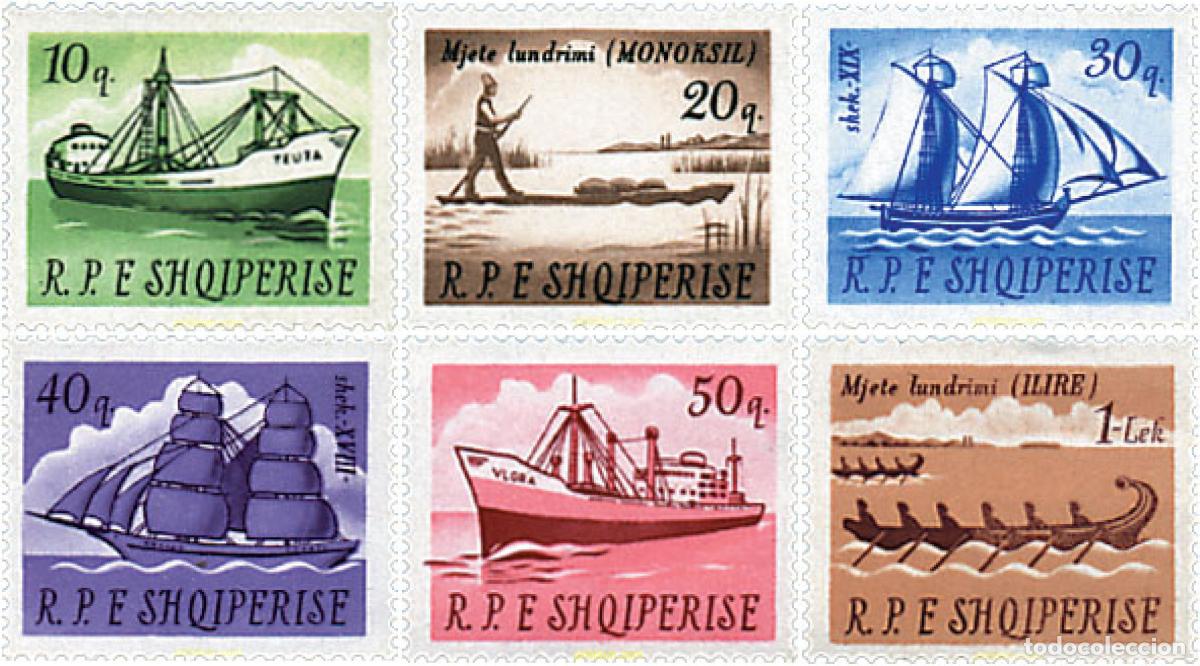 Sellos: 112021 MNH ALBANIA 1965 BARCOS