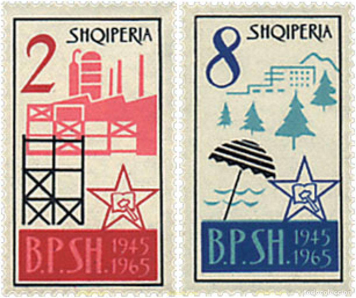 Sellos: 680819 MNH ALBANIA 1965 20 ANIVERSARIO DE LAS UNIONES PROFESIONALES