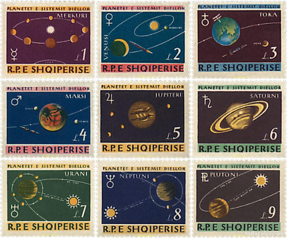 Sellos: 112005 MNH ALBANIA 1964 PLANETAS DEL SISTEMA SOLAR