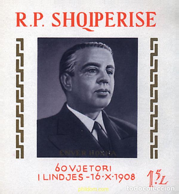 Sellos: 112059 MNH ALBANIA 1968 60 ANIVERSARIO DEL PRESIDENTE ENVER HOXHA
