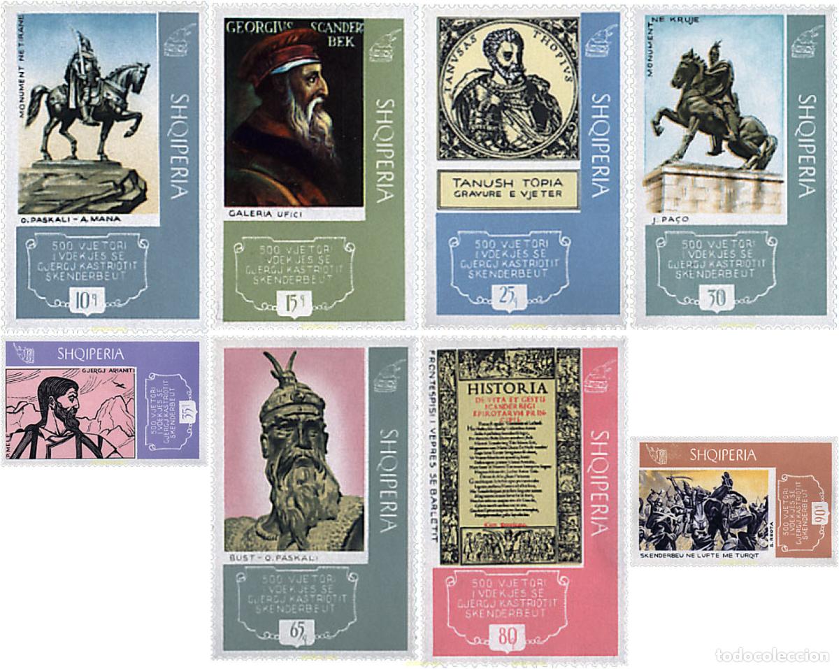 Sellos: 681013 MNH ALBANIA 1968 500 ANIVERSARIO DE LA MUERTE DE G. KASTRIOTA &rdquo;SKANDERBEG&rdquo;