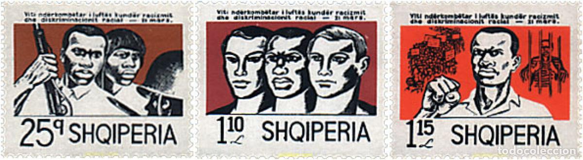 Sellos: 112086 MNH ALBANIA 1971 A&Ntilde;O INTERNACIONAL DE LUCHA CONTRA EL RACISMO