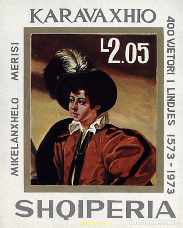 Sellos: 78398 MNH ALBANIA 1973 400 ANIVERSARIO DEL NACIMIENTO DE MIQUELANGELO MERISI CARAVAGGIO