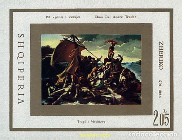 Sellos: 112343 MNH ALBANIA 1974 150 ANIVERSARIO DE LA MUERTE DEL PINTOR THEODORE GERICAULT